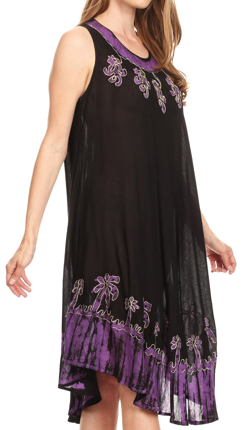 Sakkas Tina Women's Casual Summer Maxi Loose Fit Sleeveless Tank Dress