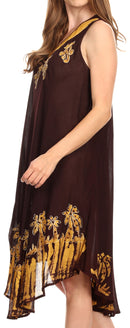 Sakkas Tina Women's Casual Summer Maxi Loose Fit Sleeveless Tank Dress