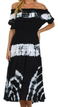 Sakkas Maria Peasant Gypsy Boho Dress#color_Black