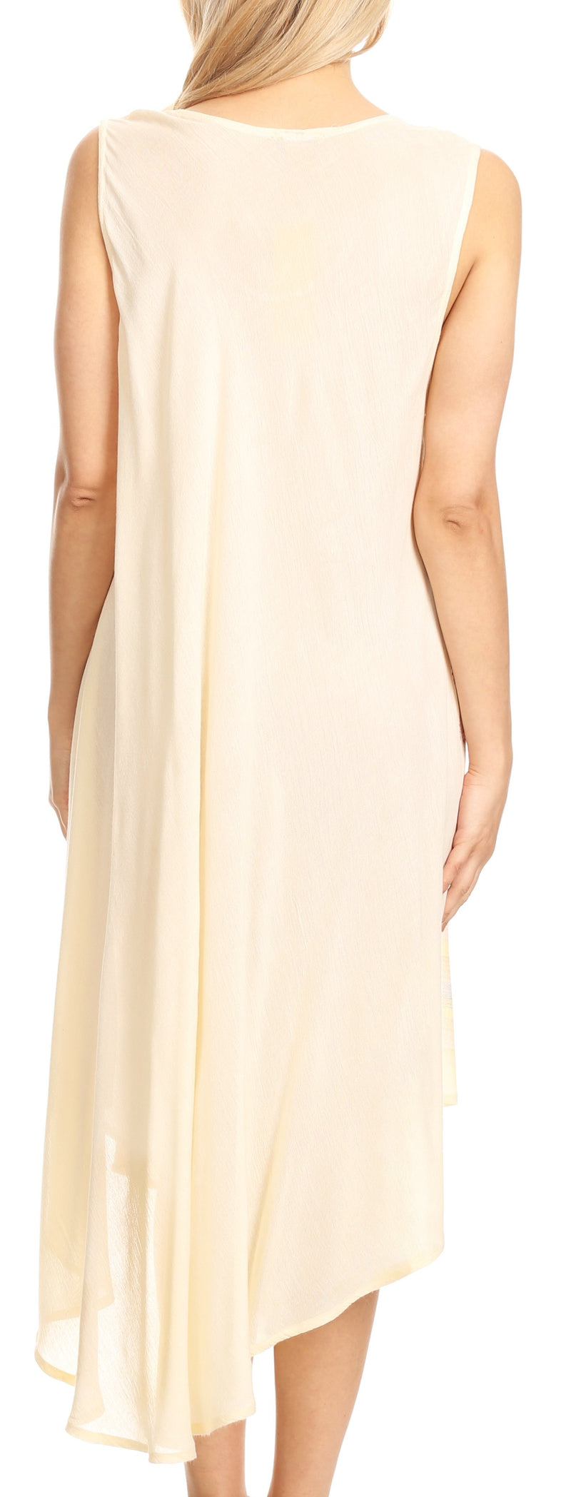 Sakkas Valentina Summer Casual Light Cover-up Caftan Dress with Tropical Print