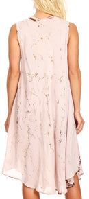 Sakkas Anni Women's Summer Casual Midi Sleeveless Loose Tie-dye Tank Sundress