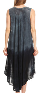 Sakkas Basira  Womens Relax Lounge Everyday Summer Long Dress Tie-dye Tropical