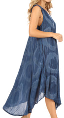 Sakkas Rocio Women's Sleeveless Caftan Beach Cover up Dress Casual Relaxed Tie dye