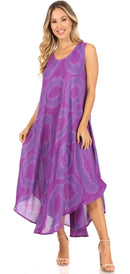Sakkas Rocio Women's Sleeveless Caftan Beach Cover up Dress Casual Relaxed Tie dye