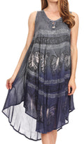 Sakkas Etta Women's Sleeveless Casual Summer Maxi Loose Fit Tie Dye Long Dress  #color_19107-C3