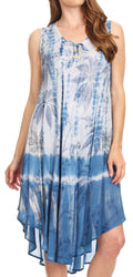 Sakkas Etta Women's Sleeveless Casual Summer Maxi Loose Fit Tie Dye Long Dress  #color_C-3