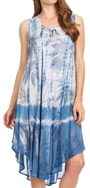 Sakkas Etta Women's Sleeveless Casual Summer Maxi Loose Fit Tie Dye Long Dress
