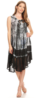Sakkas Etta Women's Sleeveless Casual Summer Maxi Loose Fit Tie Dye Long Dress