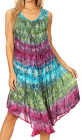 Sakkas Mita Women's Midi Loose Sleeveless Casual Sundress Tank Dress Cover-up#color_17104-C4
