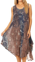 Sakkas Mita Women's Midi Loose Sleeveless Casual Sundress Tank Dress Cover-up#color_19103-C4
