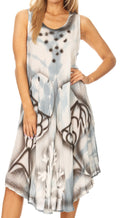 Sakkas Mita Women's Midi Loose Sleeveless Casual Sundress Tank Dress Cover-up#color_19148-C5