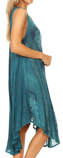 Sakkas Mita Women's Midi Loose Sleeveless Casual Sundress Tank Dress Cover-up