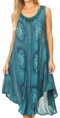 Sakkas Mita Women's Midi Loose Sleeveless Casual Sundress Tank Dress Cover-up#color_C-1