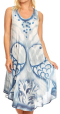 Sakkas Kora Women's Casual Sleeveless Swing Midi Summer Dress Tank Dress Cover-up#color_Grey