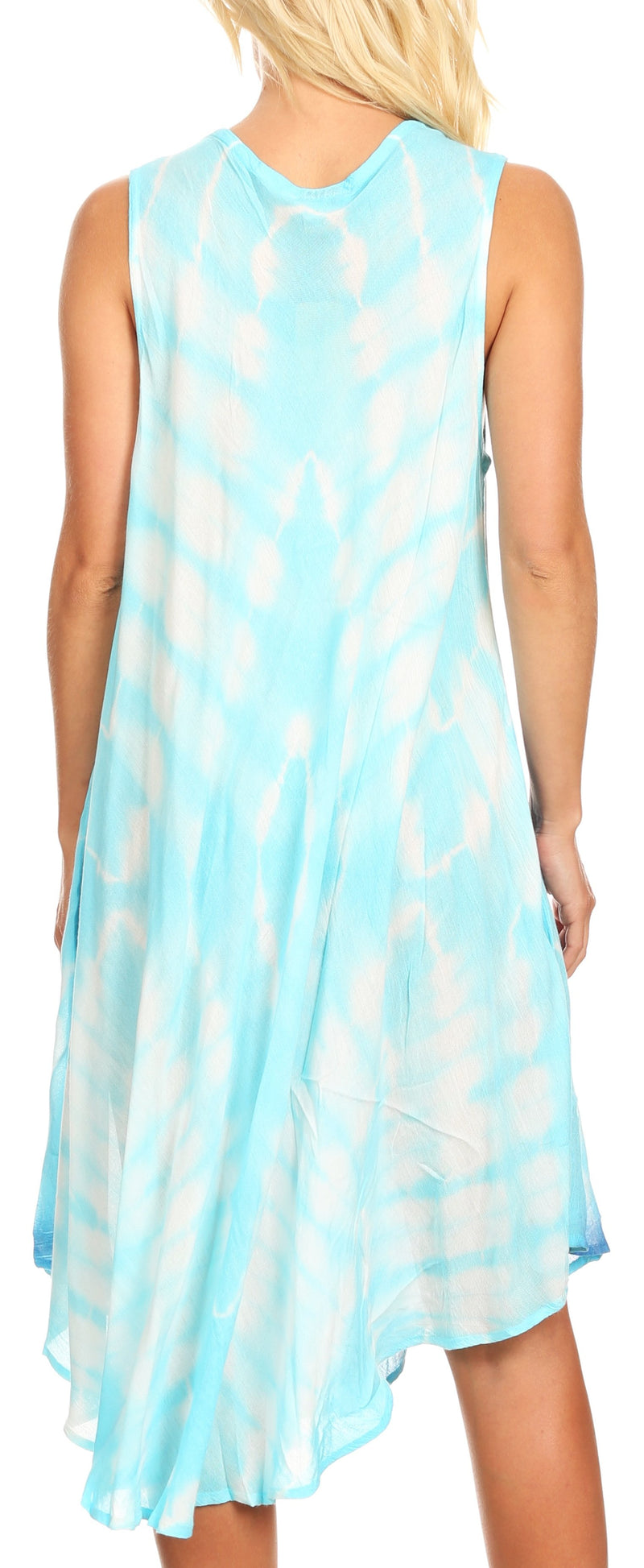 Sakkas Kora Women's Casual Sleeveless Swing Midi Summer Dress Tank Dress Cover-up