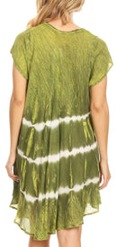 Sakkas Gilda Women's Summer Casual Short/ Long Sleeve Swing Dress Tunic Cover-up