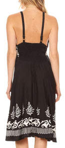 Sakkas Mari Women's Casual Beach Summer Sleeveless Sundress Adjustable Strap Dress