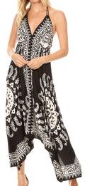 Sakkas Mari Women's Casual Beach Summer Sleeveless Sundress Adjustable Strap Dress#color_1923-Black