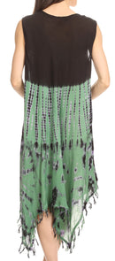 Sakkas Dori Women's Long Sleeves Casual Loose Swing Midi Dress Caftan Cover-up