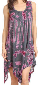 Sakkas Jula Women's Swing Shift Loose Sleeveless Short Cocktail Dress Cover-up