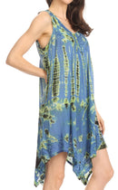 Sakkas Jula Women's Swing Shift Loose Sleeveless Short Cocktail Dress Cover-up