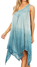 Sakkas Jula Women's Swing Shift Loose Sleeveless Short Cocktail Dress Cover-up