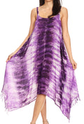 Sakkas Lorella Women's Spaghetti Strap Casual Summer Sleeveless Dress  #color_19273-Purple