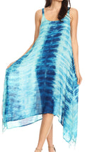 Sakkas Lorella Women's Spaghetti Strap Casual Summer Sleeveless Dress  #color_19273-Turquoise