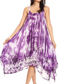 Sakkas Lorella Women's Spaghetti Strap Casual Summer Sleeveless Dress  #color_19274-Purple