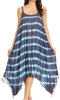 Sakkas Lorella Women's Spaghetti Strap Casual Summer Sleeveless Dress  #color_Blue