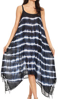 Sakkas Lorella Women's Spaghetti Strap Casual Summer Sleeveless Dress  #color_Navy