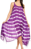 Sakkas Lorella Women's Spaghetti Strap Casual Summer Sleeveless Dress  #color_Purple