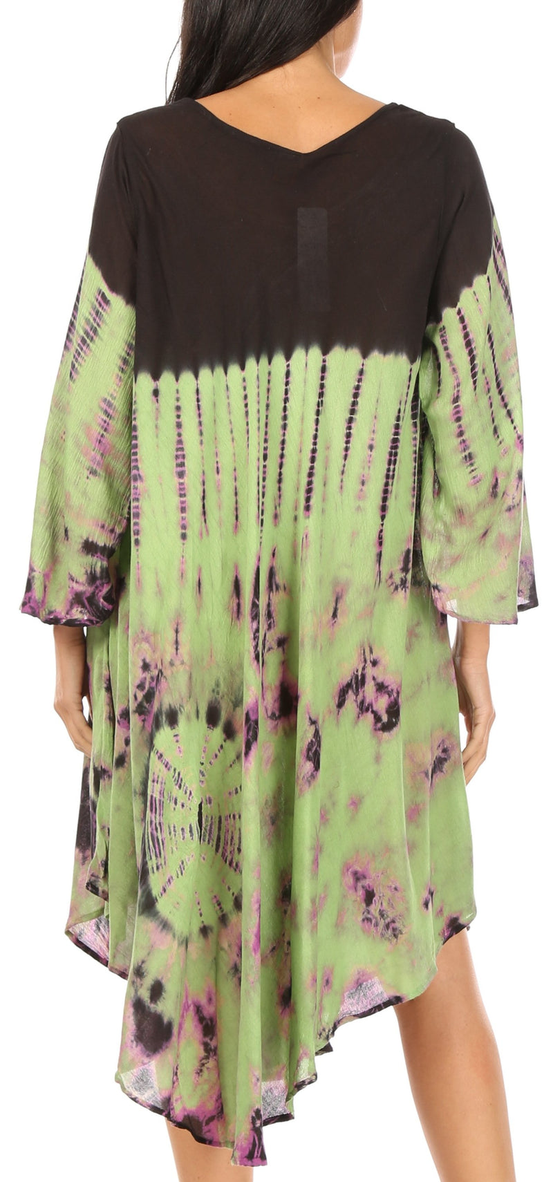 Sakkas Lara Women's Casual Fringe Loose Maxi Sleeveless Dress Caftan Cover-up
