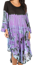 Sakkas Lara Women's Casual Fringe Loose Maxi Sleeveless Dress Caftan Cover-up