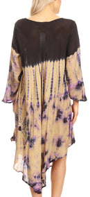 Sakkas Lara Women's Casual Fringe Loose Maxi Sleeveless Dress Caftan Cover-up