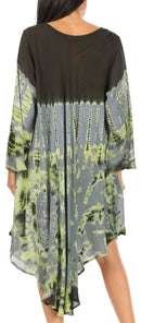 Sakkas Lara Women's Casual Fringe Loose Maxi Sleeveless Dress Caftan Cover-up