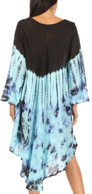 Sakkas Lara Women's Casual Fringe Loose Maxi Sleeveless Dress Caftan Cover-up