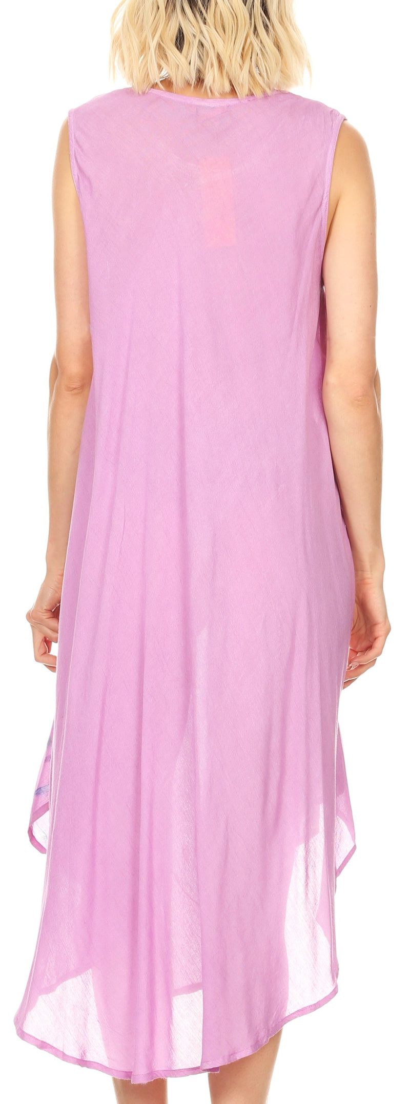 Sakkas Tia Women's Casual Summer Maxi Loose Fit Sleeveless Tank Dress Cover-up