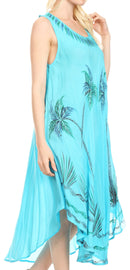 Sakkas Tia Women's Casual Summer Maxi Loose Fit Sleeveless Tank Dress Cover-up
