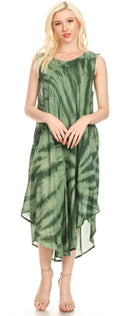 Sakkas Tia Women's Casual Summer Maxi Loose Fit Sleeveless Tank Dress Cover-up