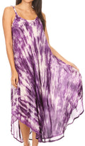 Sakkas Liz  Women's Maxi Loose Sleeveless Summer Casual Tank Dress Cover-up Caftan#color_19290-Purple