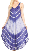 Sakkas Liz  Women's Maxi Loose Sleeveless Summer Casual Tank Dress Cover-up Caftan#color_19320-RoyalBlue