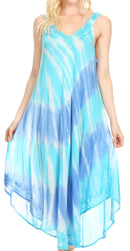 Sakkas Liz  Women's Maxi Loose Sleeveless Summer Casual Tank Dress Cover-up Caftan