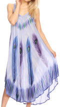 Sakkas Oxa Women's Casual Summer Maxi Long Loose Sleeveless V-neck Dress Cover-up #color_19322-SkyBlue