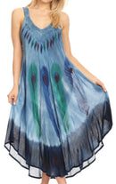 Sakkas Oxa Women's Casual Summer Maxi Long Loose Sleeveless V-neck Dress Cover-up