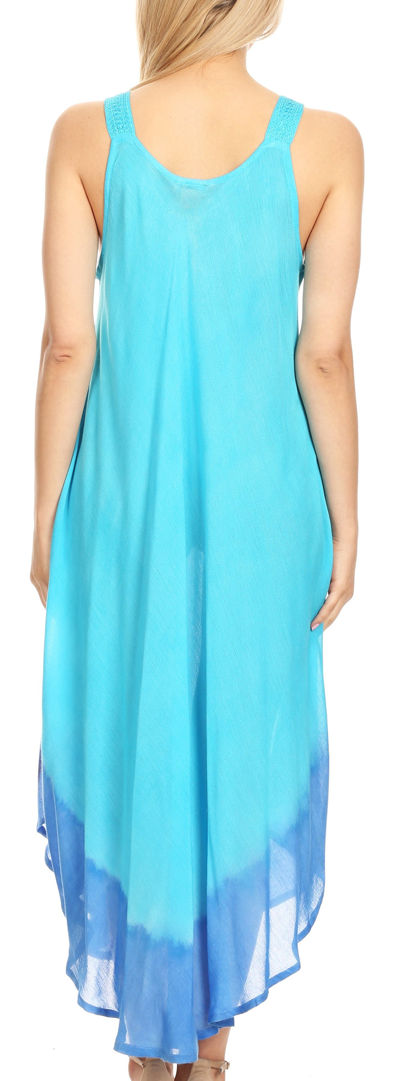 Sakkas Oxa Women's Casual Summer Maxi Long Loose Sleeveless V-neck Dress Cover-up