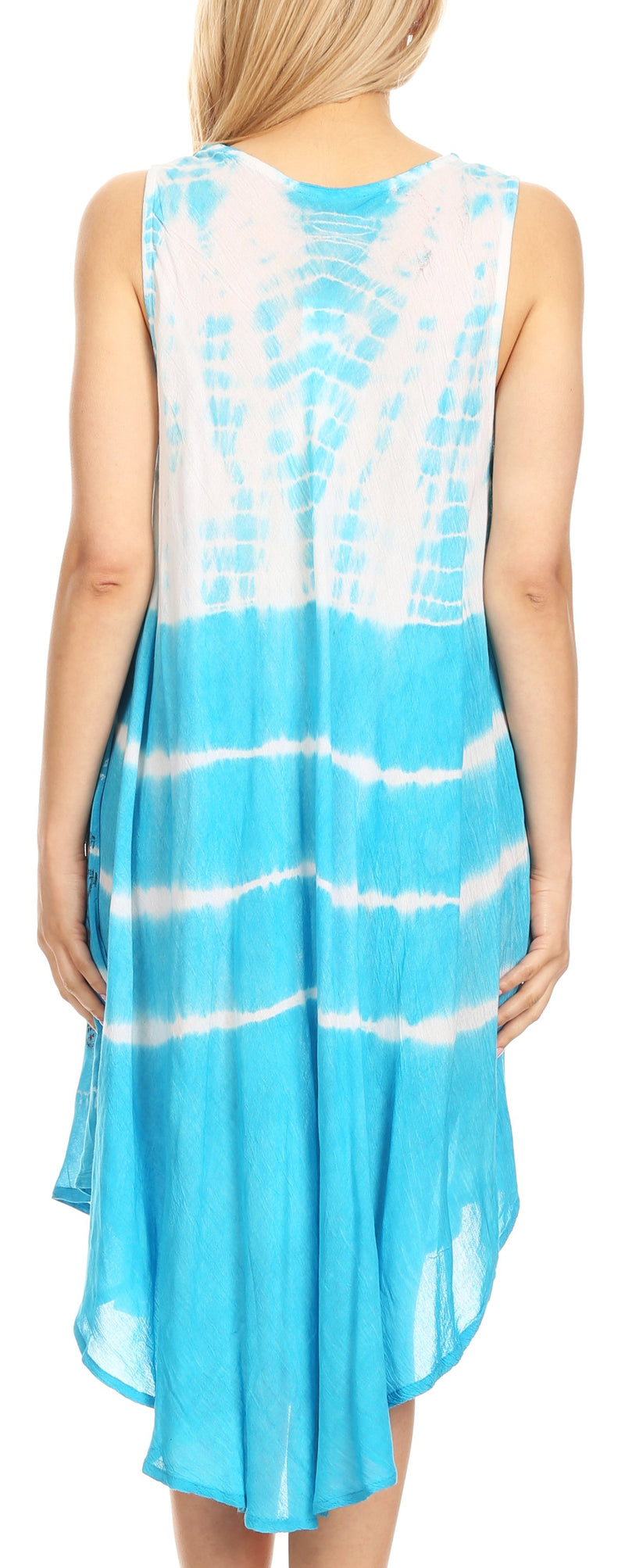 Sakkas Tina Women's Casual Summer Loose Sleeveless Tank Midi Dress Cover-up