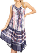 Sakkas Tina Women's Casual Summer Loose Sleeveless Tank Midi Dress Cover-up#color_19111-C2