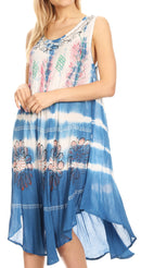 Sakkas Tina Women's Casual Summer Loose Sleeveless Tank Midi Dress Cover-up