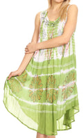 Sakkas Tina Women's Casual Summer Loose Sleeveless Tank Midi Dress Cover-up#color_19111-C6
